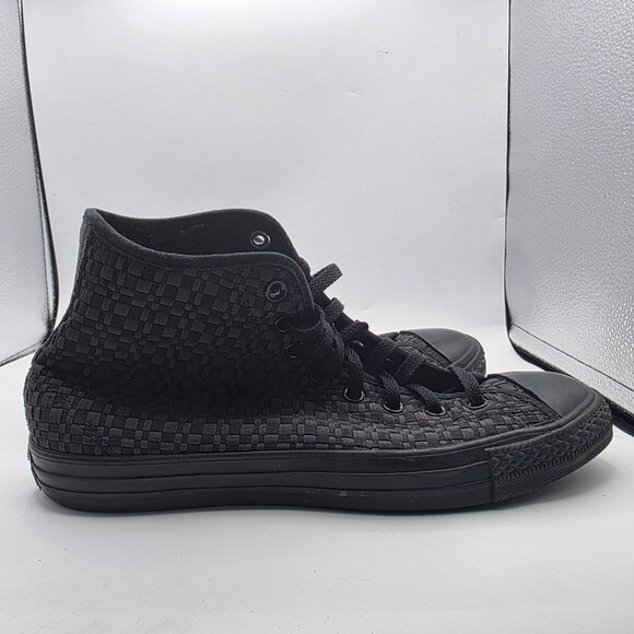 Converse All Star Woven High Top Mens Sise 10.5 Black Casual Shoes Outdoors Walk - Picture 11 of 12